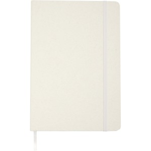 Bass A5 recycled hard cover notebook with lined pages, White (Notebooks)