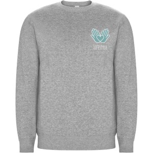 Batian unisex crewneck sweater, Marl Grey (Pullovers)