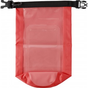 Polyester (210T) watertight bag Pia, red (Beach bags)