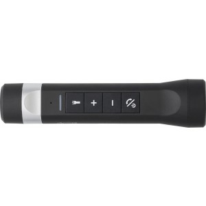 ABS LED flashlight and speaker Lewis, black