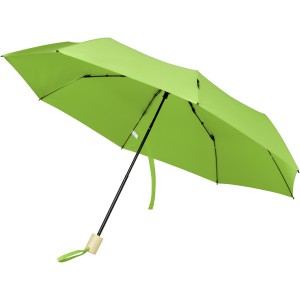 Birgit 21'' foldable windproof recycled PET umbrella, Lime g (Umbrellas)