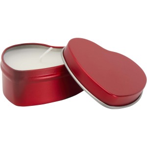 Blissful heart-shaped tin candle with vanilla aroma, Matted 