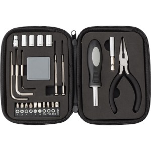 Bonded leather case tool kit Lani, black (Tools)