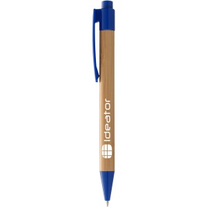 Borneo bamboo ballpoint pen, Natural,Royal blue (Wooden, bamboo, carton pen)