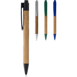 Borneo bamboo ballpoint pen, Natural,Royal blue (Wooden, bamboo, carton pen)