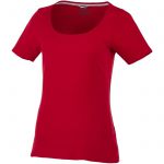 Bosey short sleeve women's scoop neck t-shirt, Dark red (3302228)