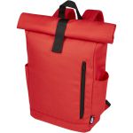 Byron 15.6" GRS RPET roll-top backpack 18L, Red (12065921)