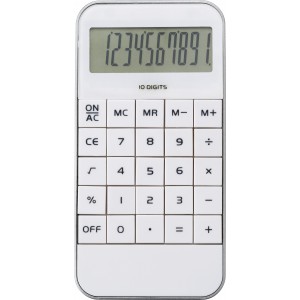 Mobile phone shaped ten digit calculator, white (Calculators)
