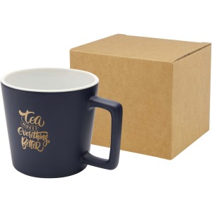 Cali 370 ml ceramic mug with matt finish, Navy Blue (Mugs)