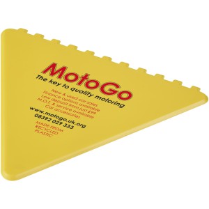 Frosty 2.0 triangular recycled plastic ice scraper, Yellow (Car accesories)
