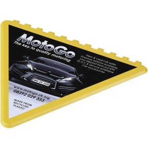 Frosty 2.0 triangular recycled plastic ice scraper, Yellow (Car accesories)