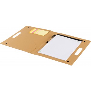 Cardboard writing folder Keisha, brown (Notebooks)