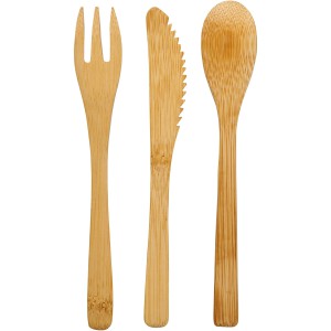 Celuk bamboo cutlery set, Natural (Wood kitchen equipments)