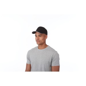 Ceto 5 panel sandwich cap, solid black (Hats)