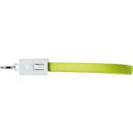 Charging cable and key holder in one, lime (8527-19)