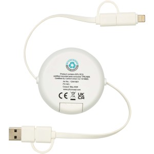 Chechia 5-in-1 recycled plastic 100 cm retractable data sync (Eletronics cables, adapters)