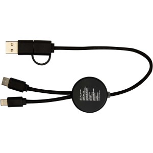 Chechia 5-in-1 recycled plastic 30 cm data sync and 27W fast (Eletronics cables, adapters)