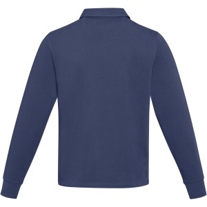 Clyde unisex organic rugby polo sweatshirt, Navy (Pullovers)