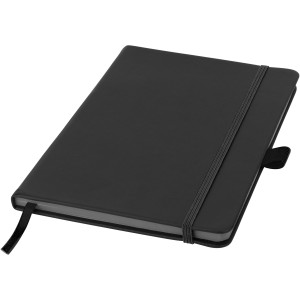 Colour-edge A5 hard cover notebook, solid black (Notebooks)