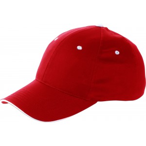 Cotton twill cap Chris, red (Hats)