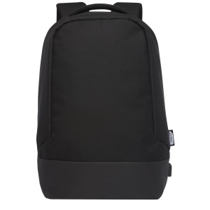 Cover RPET anti-theft backpack, Solid black (Backpacks)