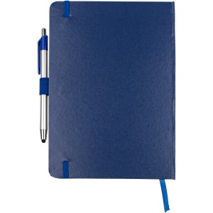 Crown A5 notebook with stylus ballpoint pen, Blue (Notebooks)