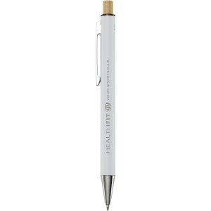 Cyrus recycled aluminium ballpoint pen, White (Metallic pen)