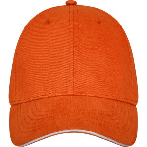 Darton 6 panel sandwich cap, Orange (Hats)