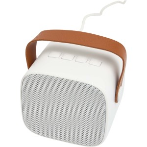 Diya 3W wireless recycled plastic speaker, White (Speakers, radios)