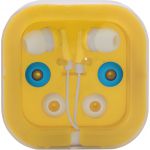 Earphones with two spare sets of buds, yellow (2289-06)