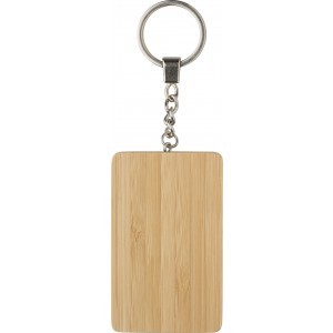 Bamboo keychain Bianca, brown (Eletronics cables, adapters)