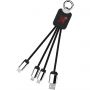 SCX.design C15 quatro light-up cable, Red, Solid black