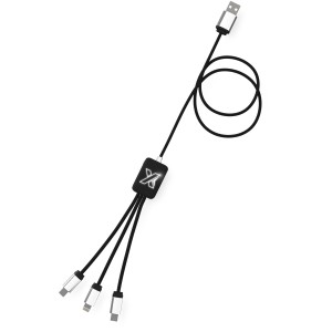 SCX.design C17 easy to use light-up cable, Solid black, White (Eletronics cables, adapters)