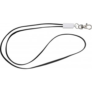 TPE 2-in-1 lanyard Marguerite, black (Eletronics cables, adapters)