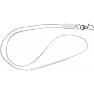 TPE 2-in-1 lanyard Marguerite, white (Eletronics cables, adapters)