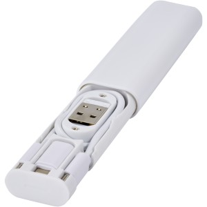 Whiz recycled plastic modular charging cable, White (Eletronics cables, adapters)