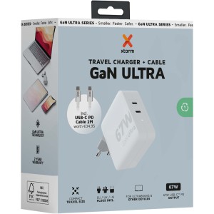 Xtorm XVC2067 GaN Ultra 67W travel charger with 100W USB-C P (Eletronics cables, adapters)