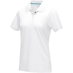 Graphite short sleeve women's  organic polo, White
