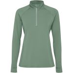 Estambul long sleeve women's half zip sweatshirt, Laurel green (R1033D7)