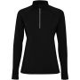 Estambul long sleeve women's half zip sweatshirt, Solid black