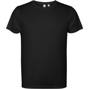 Estoril short sleeve men's t-shirt, Solid black (T-shirt, mixed fiber, synthetic)