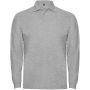 Estrella long sleeve men's polo, Marl Grey