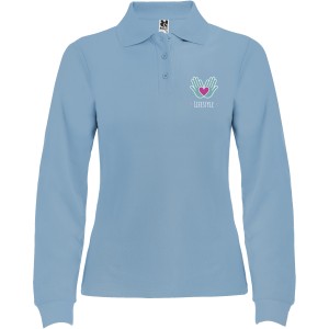 Estrella long sleeve women's polo, Sky blue (Long-sleeved shirt)