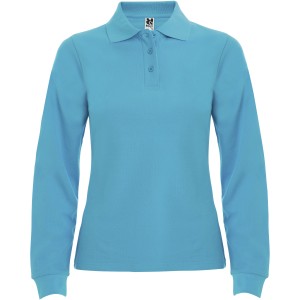 Estrella long sleeve women's polo, Turquois (Long-sleeved shirt)