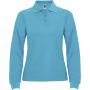 Estrella long sleeve women's polo, Turquois