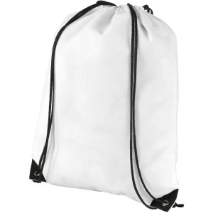 Evergreen non-woven drawstring backpack, White (Backpacks)