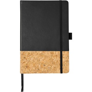 Evora A5 cork thermo PU notebook, solid black (Notebooks)