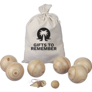 Wooden ball game set Quillian, brown