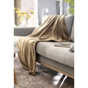 Fleece (280 gr/m2) blanket Sean, khaki (Blanket)