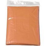 Foldable translucent poncho, orange (9504-07)